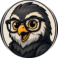 Jinqua, a hawk wearing eyeglasses